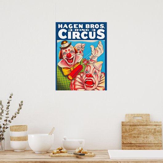 Hagen Brothers Circus Poster der 1950er Jahre (Küche)
