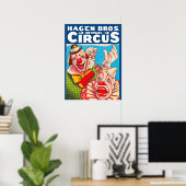 Hagen Brothers Circus Poster der 1950er Jahre (Heimbüro)