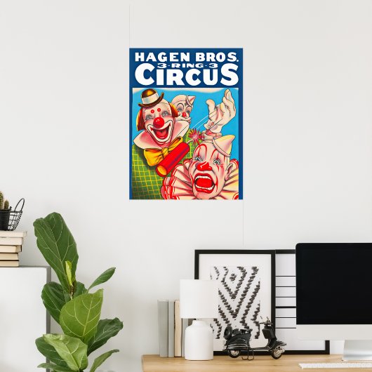 Hagen Brothers Circus Poster der 1950er Jahre (Heimbüro)