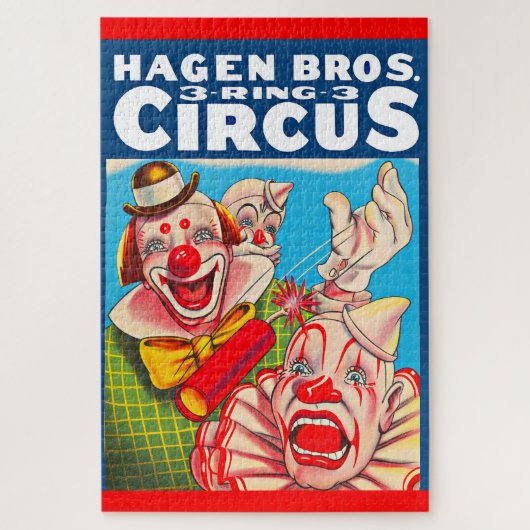 Hagen Brothers Circus Poster der 1950er Jahre Puzzle (Vertikal)