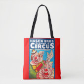 Hagen Brothers Circus Poster der 1950er Jahre Tasche (Vorderseite)