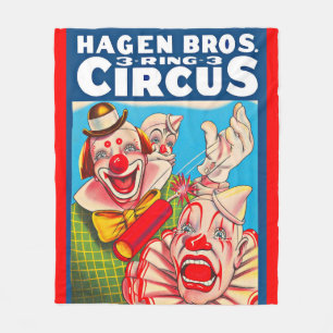 Hagen Brothers Circus-Poster der 50er Jahre Fleecedecke