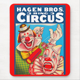 Hagen Brothers Circus-Poster der 50er Jahre Mousepad