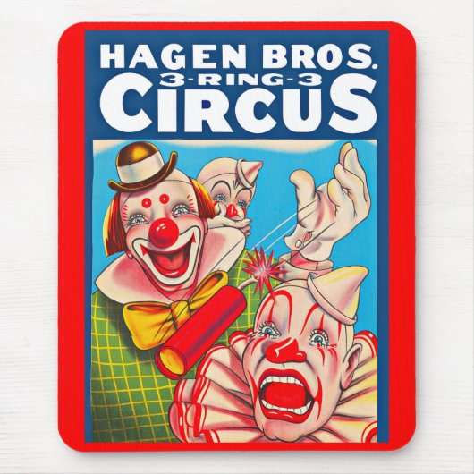 Hagen Brothers Circus-Poster der 50er Jahre Mousepad (Vorne)