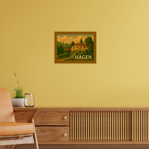 Hagen Deutschland Stadt Kunst Poster