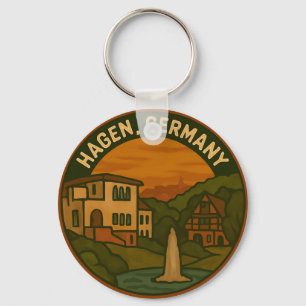 Hagen Deutschland Stadtbild Kunst Schlüsselanhänger