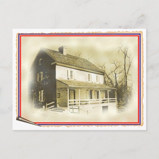 Hager House Colonial Zuhause Postkarte (Vorderseite)