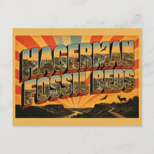 Hagerman Fossil Beds Idaho Klippen Fluss Canyon Ku Postkarte