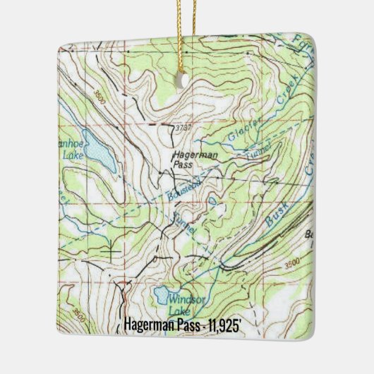 Hagerman Pass Colorado Topo Keramikornament (Links)