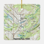 Hagerman Pass Colorado Topo Keramikornament (Rückseite)