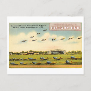 Hagerstown Airport Historic Reprint Postcard Postkarte