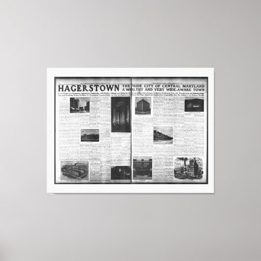 Hagerstown Featured in Washington Herald 1912 Leinwanddruck (Vorderseite)