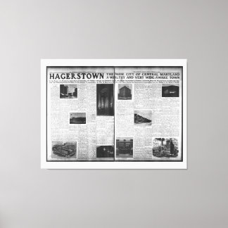 Hagerstown Featured in Washington Herald 1912 Leinwanddruck