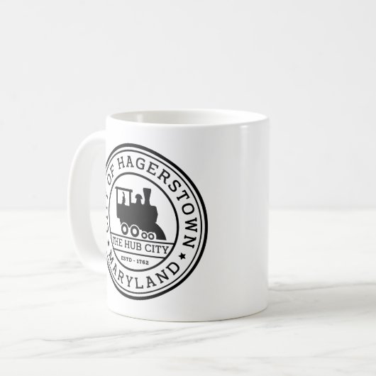 Hagerstown Hub City Train Kaffeetasse (Vorderseite Links)