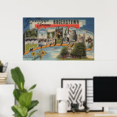 Hagerstown, Maryland - Große Buchstabenszenen Poster (Heimbüro)