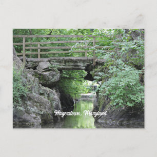 Hagerstown, MD-Steinbrücke Postkarte