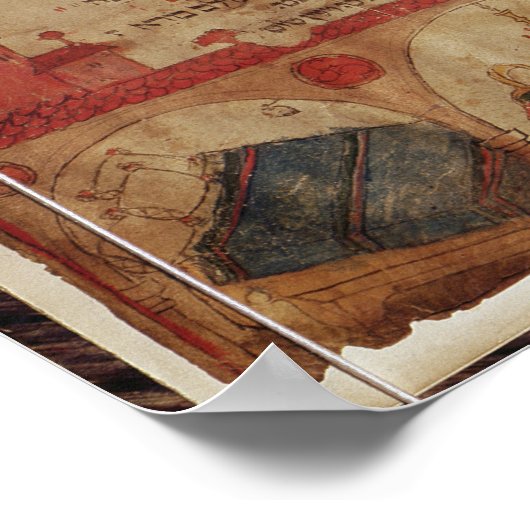 Haggada für den Abend des Pessach Poster (Ecke)