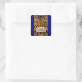 Haggadah Quadratischer Aufkleber (Tasche)