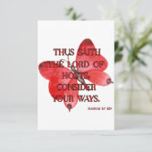 Haggai 1:7 KJV Bibelverse Christliche Schrift Pic Karte (Stehend Vorderseite)