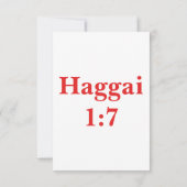 Haggai 1:7 KJV Bibelverse Christliche Schrift Pic Karte (Rückseite)