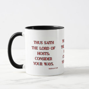 Haggai 1:7 KJV Bibelverse Christliche Schrift Tasse