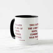 Haggai 1:7 KJV Bibelverse Christliche Schrift Tasse (Vorderseite Links)