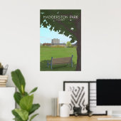 Haggerston Park London Reiseplakat Poster (Heimbüro)