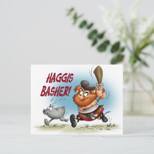 Haggis Basher Postkarte (Stehend Vorderseite)