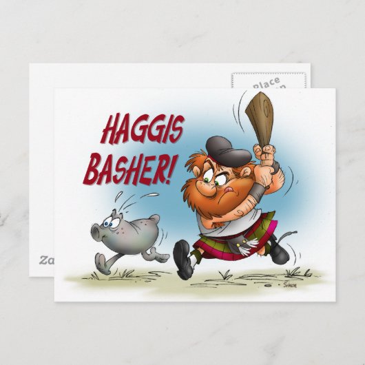 Haggis Basher Postkarte (Vorne/Hinten)