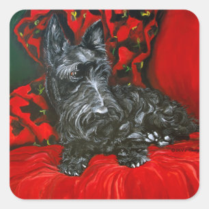Haggis der schottische Terrier Quadratischer Aufkleber