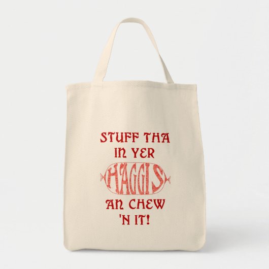 Haggis Funny Scottish Tote Tasche (Vorne)