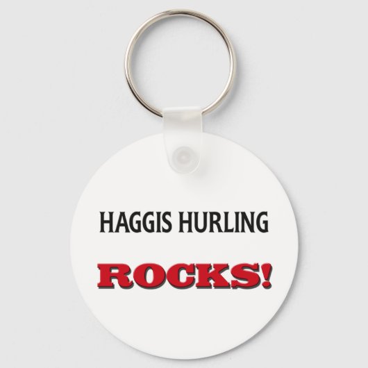 Haggis Hurling Rocks Schlüsselanhänger (Vorderseite)