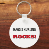 Haggis Hurling Rocks Schlüsselanhänger (Vorderseite)