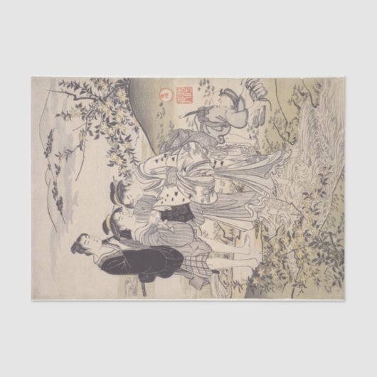 Hagi Tamagawa von Kubo Shunman Seidenpapier (Vorderseite)