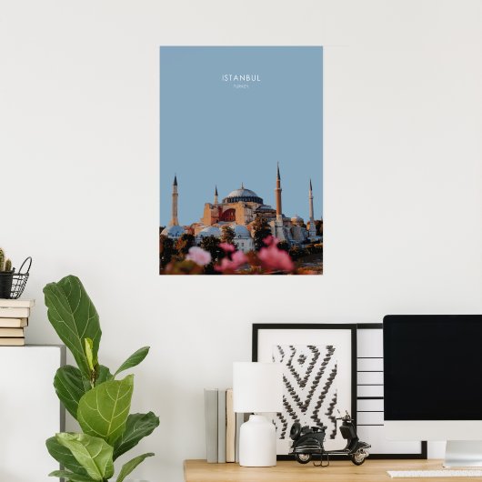 Hagia Sofia, Istanbul Travel Artwork Poster (Heimbüro)