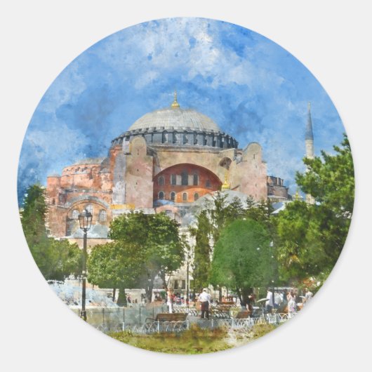 Hagia Sophia in Sultanahmet, Istanbul Runder Aufkleber (Vorderseite)