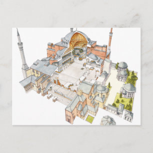 Hagia Sophia. Istambul Turquey. Postkarte