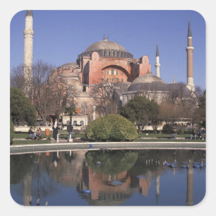Hagia Sophia, Istanbul, Türkei Quadratischer Aufkleber