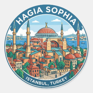Hagia Sophia Türkei Runder Aufkleber