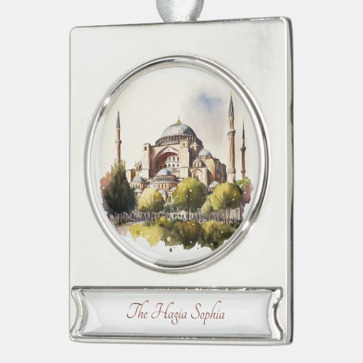 Hagia Sophia Wandern neben dem Wasser Banner-Ornament Silber (Links)