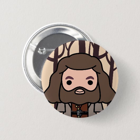Hagrid Cartoon Character Art Button (Vorne & Hinten)