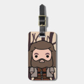 Hagrid Cartoon Character Art Gepäckanhänger (Vorderseite vertikal)
