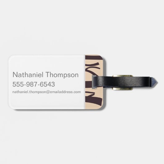 Hagrid Cartoon Character Art Gepäckanhänger (Rückseite horizontal)