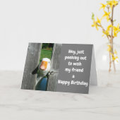 HAHA DUCKIE SAGT "FAPPY BIRTHDAY" FRIEND KARTE (Gelbe Blume)