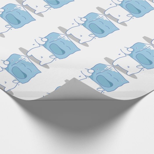 Haha-Eiswürfel Geschenkpapier (Ecke)