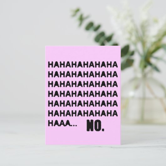 HAHA... NEIN POSTKARTE (Stehend Vorderseite)