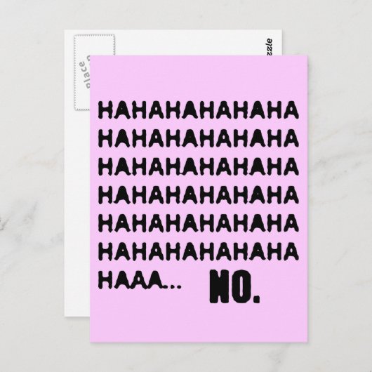 HAHA... NEIN POSTKARTE (Vorne/Hinten)