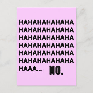 HAHA... NEIN POSTKARTE