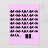 HAHA... NEIN POSTKARTE (Vorderseite)