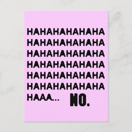 HAHA... NEIN POSTKARTE (Vorderseite)